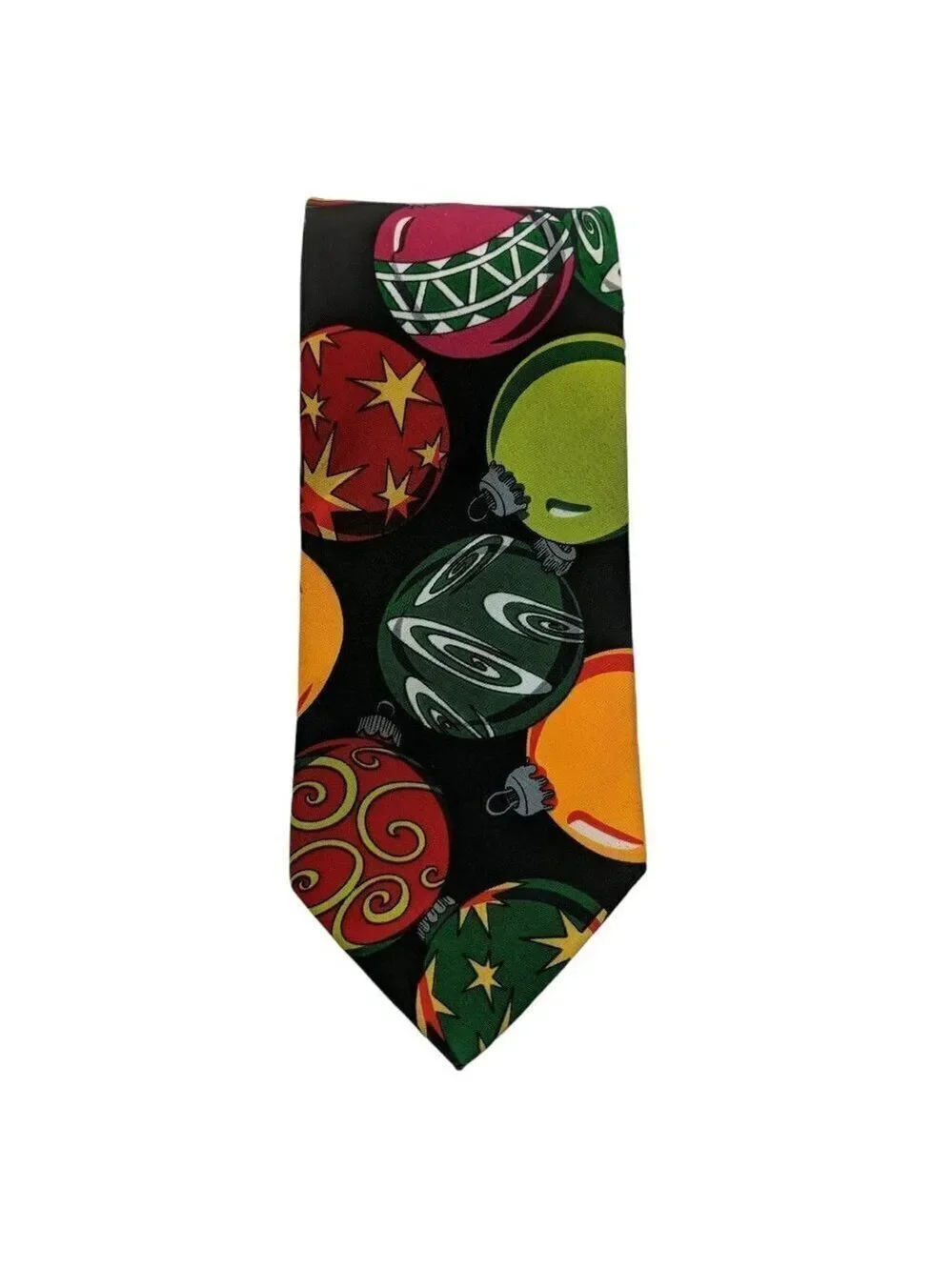 Christmas Holiday Ornaments Print Necktie
